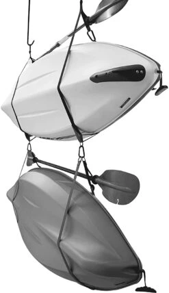 Kayak And SUP Storage Straps 14 Kayak And SUP Storage Straps -Pelican Sport Store Systemedesanglederangementdoublepourkayak Pourinterieuretexterieur Cintrespourplanchedepaddle Livreavecclipdepagaie PS1954
